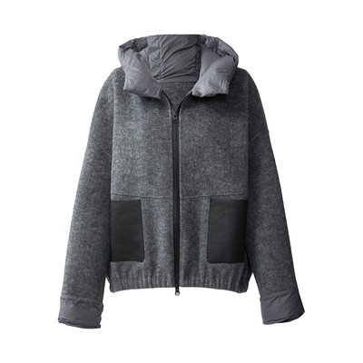 iammix27连帽双面呢外套