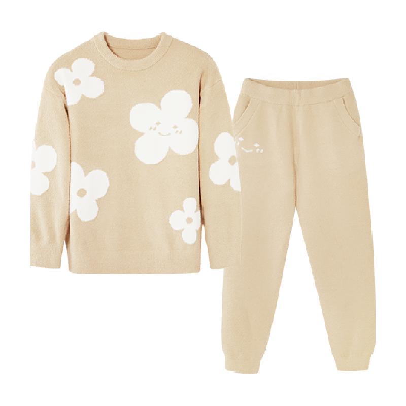 ubras有钱花家居服|半边绒绵绵云情侣加厚睡衣套装