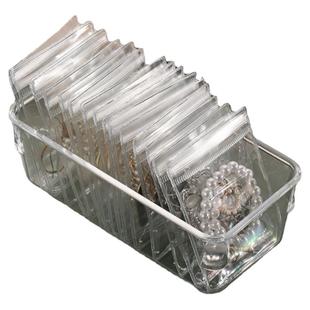 首饰盒防氧化耳环耳钉项链手饰品盒子透明便携耳饰戒指收纳袋神器