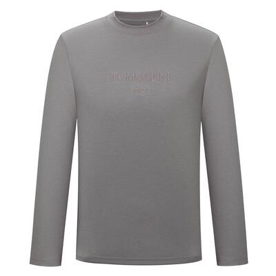 东博利尼春季男士刺绣长袖T恤