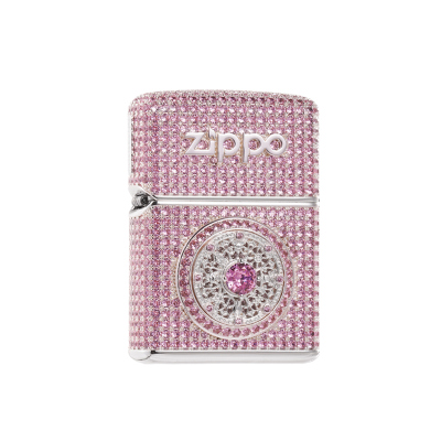 zippo打火机满钻可旋转八宝罗盘