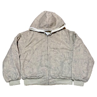 现货】一件过冬大理石座山雕连帽仿羊羔绒内胆棉服夹克外套男女款