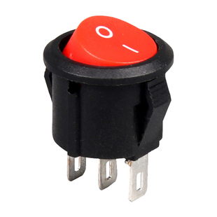 带灯圆形开关按钮2脚2档船型开关KCD1-105小型电源开关3脚2档20MM