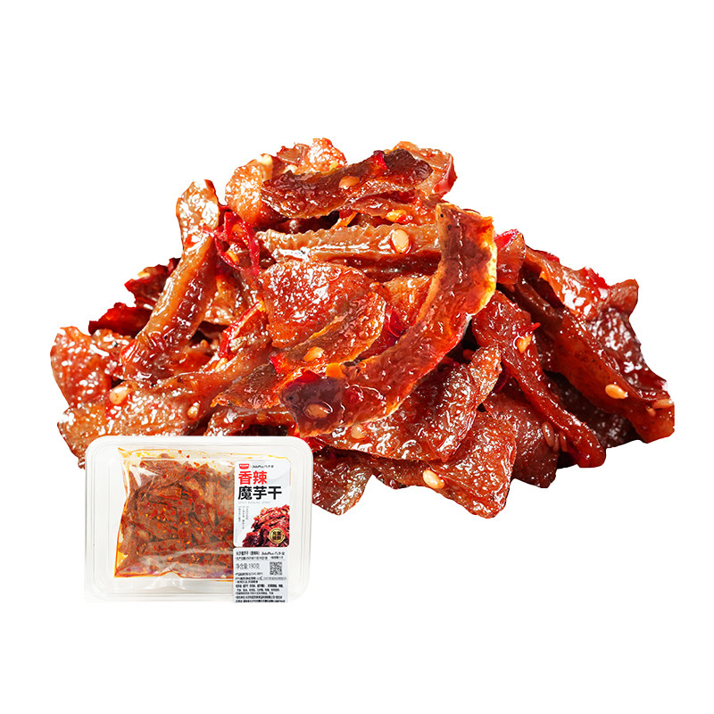 黑色经典湖南长沙特产香辣味魔芋干鲜卤短保酱板鸭臭豆腐解馋即食
