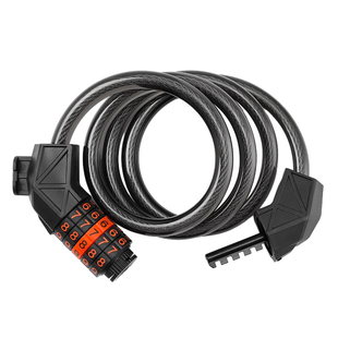 自行车锁五位密码锁加粗钢缆锁防盗电动车山地车锁单车链条锁加长