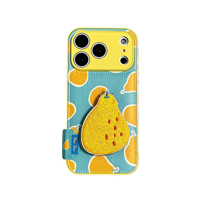 苹果17pro卡通栗子皮革手机壳