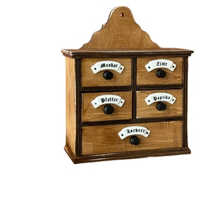 糖小条6分手涂复古香料柜壁柜架子材料包迷你厨房微缩模型椿芽