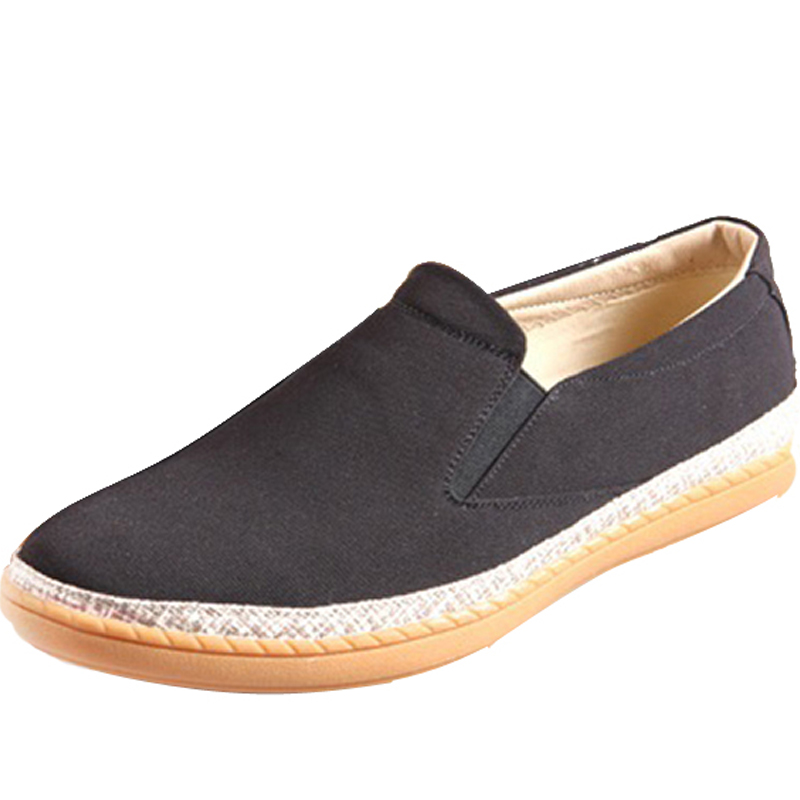 内联升男鞋春秋单鞋布鞋低帮爸爸鞋开车懒汉休闲一脚蹬布鞋4001C