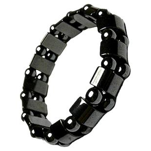 天然A级黑胆石磁疗手链男女款磁性磁石手串送老人送爸妈同事礼物