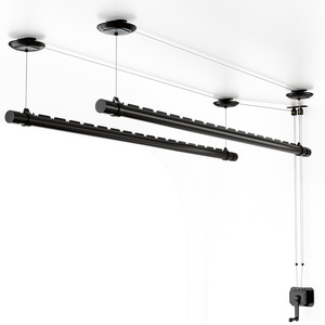 防风手摇升降晾衣架阳台家用室内顶装固定单杆双杆晒被手动凉衣服