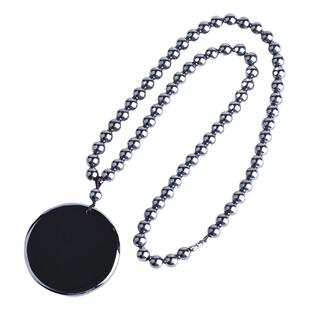 融冰高纯硅太赫兹能量石平安无事护心小圆满圆饼吊坠项链男女挂坠