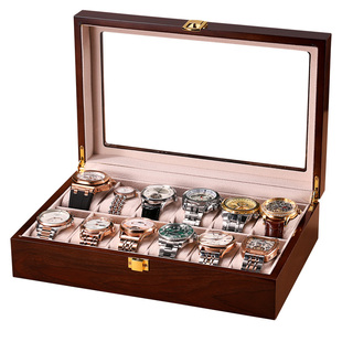 天窗实木质手表收纳盒高档装表盒腕表展示盒轻奢手表盒烤漆首饰盒