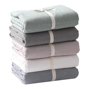 全棉水洗棉床笠单件100纯棉床罩纯色加高床垫保护套1.5m1.8米床单