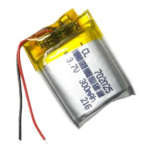 3.7v聚合物三线锂电池300mAh502035点读笔录音笔行车记录仪可充电