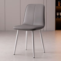 The dining chairs are modern and simple Nordic light luxury ironwork backrest chairs, negotiation desks and chairs, and casual dining tables and chairs thumbnail 6
