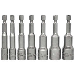 台湾乐博1/4进口强磁风批套筒外内角起子头电批头六角螺栓套头