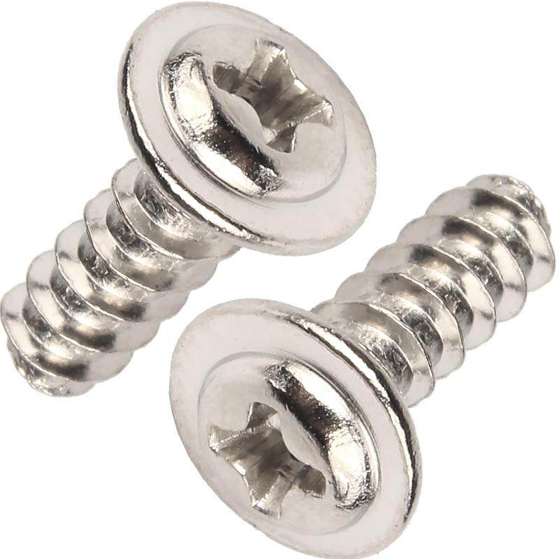 镀镍十字圆头带垫平尾自攻螺丝钉盘头小螺钉M1.7M2/M2.3/M2.6M3M4