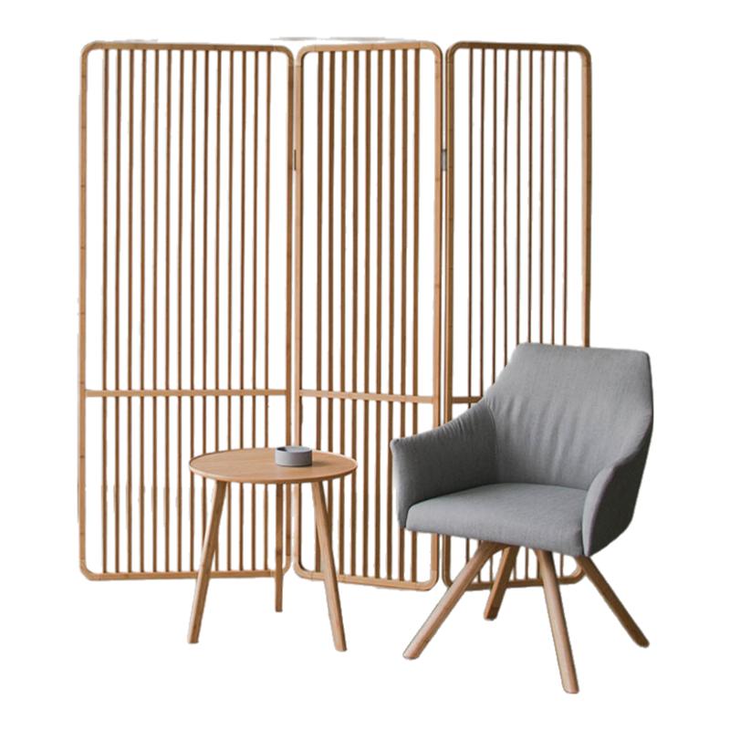 自在简约竹制客厅屏风隔断茶室折叠屏风移动办公室屏风墙隔断玄关