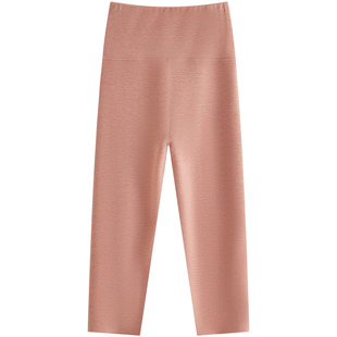 羊毛蚕丝保暖裤七分收腹短裤女士内穿秋冬发热加绒加厚无痕打底裤