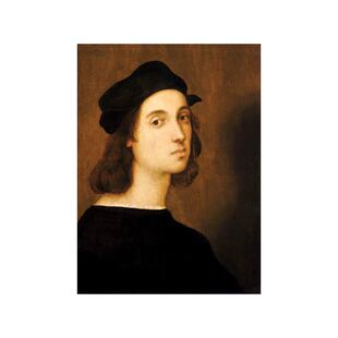 拉斐尔自画像定制竖版竖款人物男肖像美欧式油画布画芯喷绘装饰画