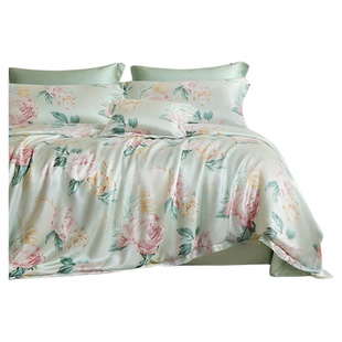 富安娜天丝四件套莱赛尔凉感被套冰丝床单被罩巨好看裸睡床上用品