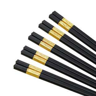 金如意福字合金筷子27厘米加长高档酒店商用耐高温合金筷家用快子