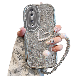 小众高级感爆闪适用荣耀90手机壳女款华为nova5新款30s电镀华为p50e亮片80SE保护套华为nova4夏天华为p30奢华