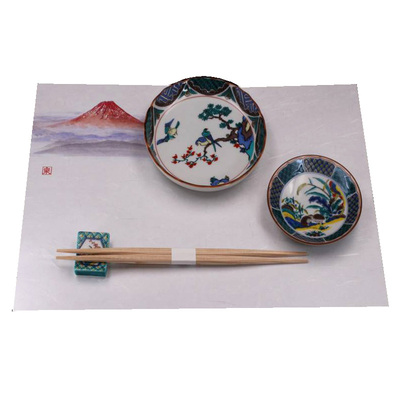 和风个人枫叶山葵水仙海胆餐具垫