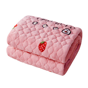 冬季珊瑚绒床单加绒加厚床上铺毛毯铺床防滑绒毯子床垫床毯法莱绒