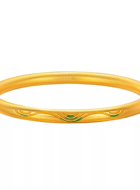 SMGI/实心古法沙金时尚国风手镯