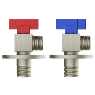 九牧角阀全开大流量黄铜球阀芯燃气热水器专用冷热水开关直通阀门