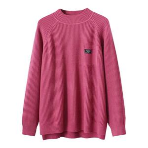 半高领毛衣女长袖秋冬季新款大码女装胖mm宽松显瘦百搭针织打底衫