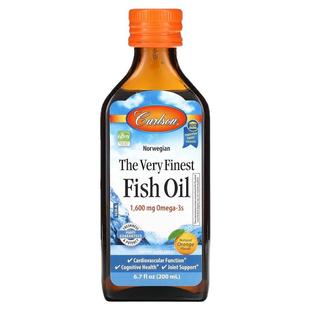 Carlson优质高浓鱼油天然橙味中老年心血管守护大脑眼睛健康易吸