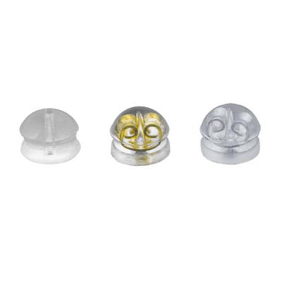 18k金色硅胶耳堵耳钉后塞