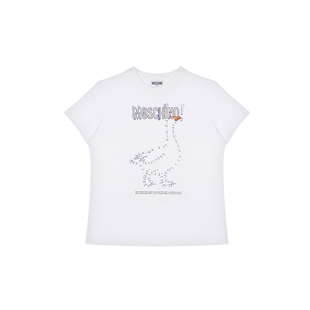 【全新上市】Moschino/莫斯奇诺 26早秋 儿童大鹅印花圆领短袖T恤