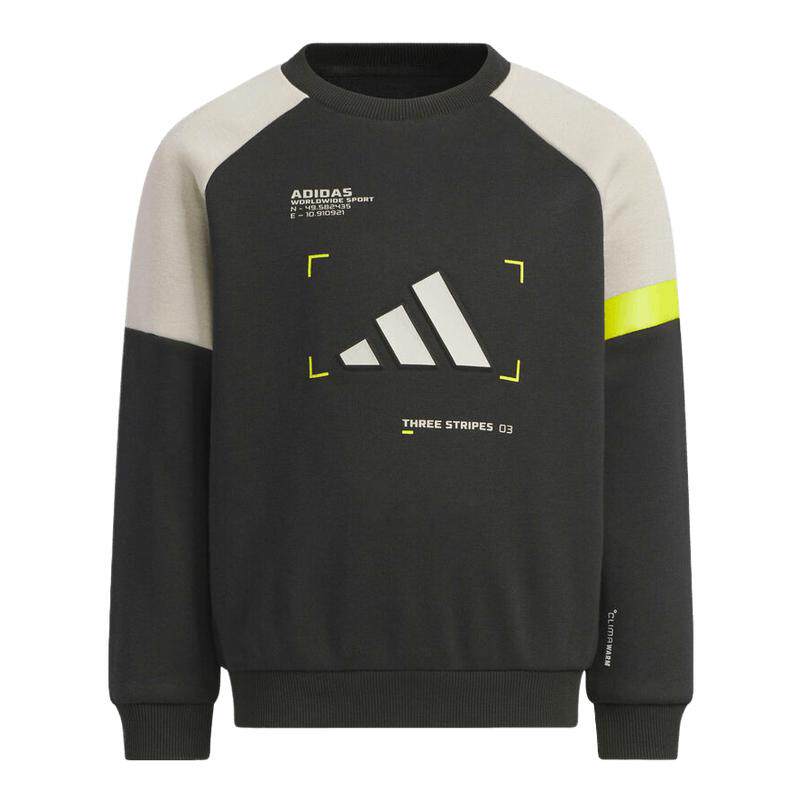 adidas阿迪达斯男小童运动训练休闲圆领套头衫卫衣KB5127