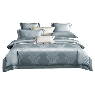 欧式轻奢140支全棉镂空提花四件套长绒棉简约纯棉高级感床上用品