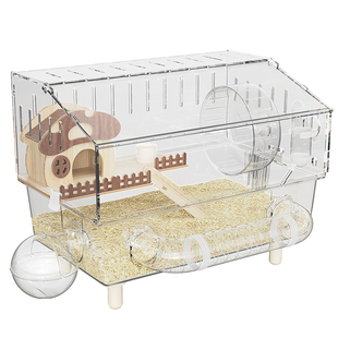 仓鼠金丝熊笼子特大号空间超大别墅豪华亚克力透明饲养箱防啃咬窝