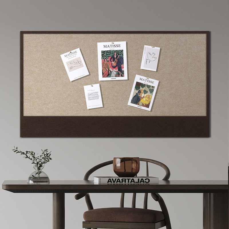 彩色毛毡板照片墙免打孔自粘软木板背景墙装饰板留言板作品展示板