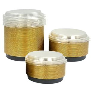 肯麦多锡纸披萨盘一次性黑金披萨盘烤箱家用圆形商用锡箔盒6789寸