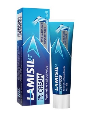 兰美抒Lamisil脚痒膏15g支抑菌止痒正品消炎特比萘芬脚气乳膏药膏