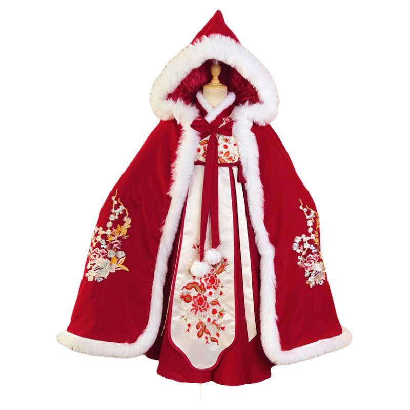 汉服女童拜年服冬季2025新款