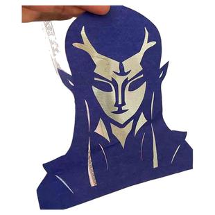 哪吒轴对称剪纸熬丙魔童成品特色文创卡通人物刻纸特色手工红宣纸