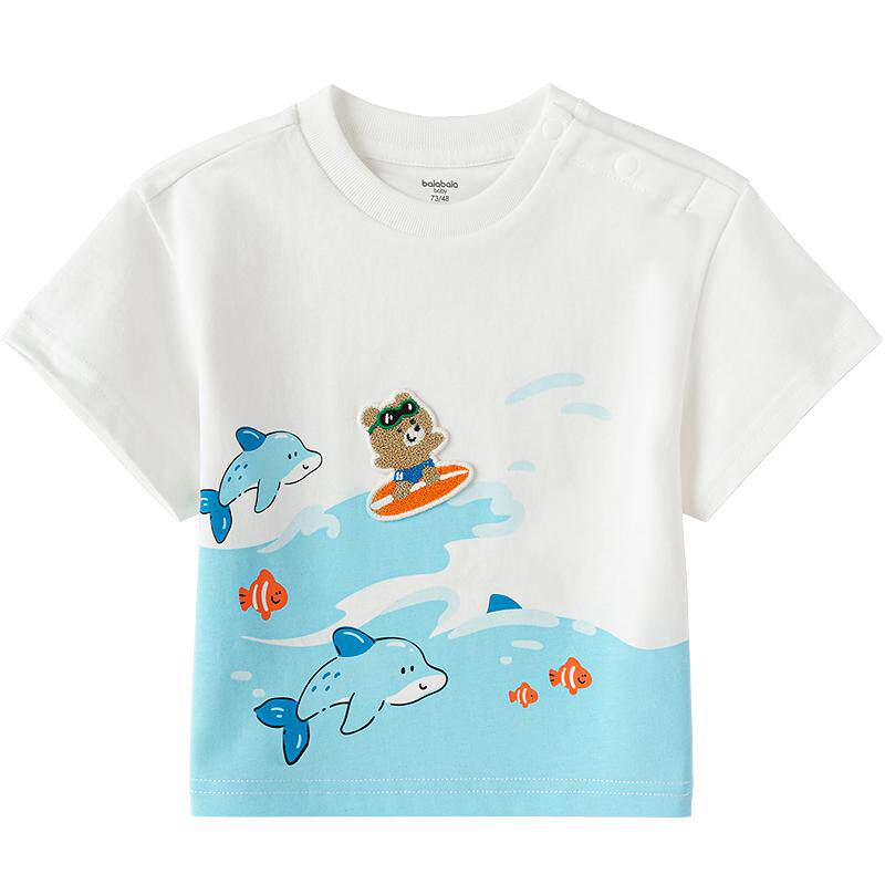 【balaOne】巴拉巴拉童装宝宝短袖t恤婴儿上衣2026新款夏季可爱萌