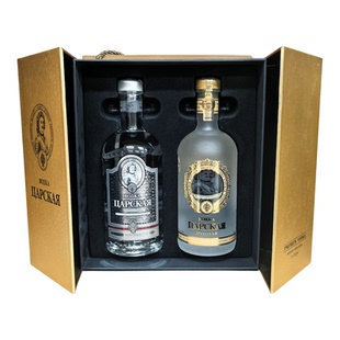 沙皇伏特加俄罗斯进口高端礼盒装洋酒金送礼金装银沙皇烈酒调酒基