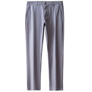 高尔夫长裤中腰格子裤抗皱免烫不掉色不起球Golf球裤男直筒运动裤