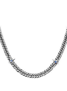 DH7四芒星古巴项链男款轻奢小众高级感百搭时尚锁骨链毛衣链女潮