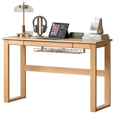 源氏木语阿纳尼实木书桌靠墙长桌