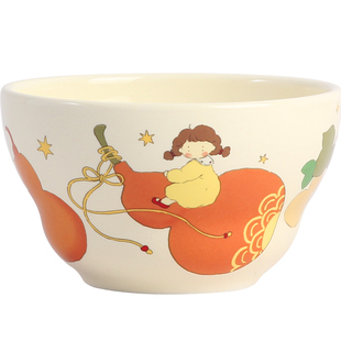 蓝莲花伴手礼米饭碗套装实用可爱礼物送朋友同事碗具小礼品伴手礼