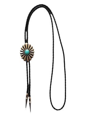 欧美复古英伦花纹椭圆项链